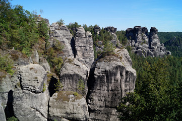 Fototapeta na wymiar Das Elbsandsteingebirge - sächsische Schweiz in Sachsen