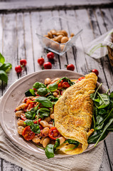 Bio healthy egg omelette
