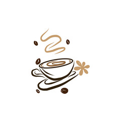 abstract coffee shop logo vector vintage design