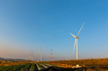 Wind turbine power generation in Thailand