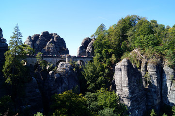 Fototapeta na wymiar Die Bastei in der sächsischen Schweiz