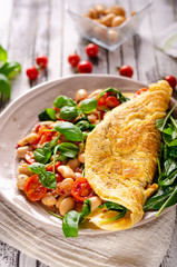 Bio healthy egg omelette