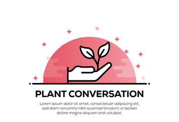PLANT CONVERSATION ICON CONCEPT