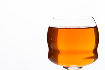 wine on a white background