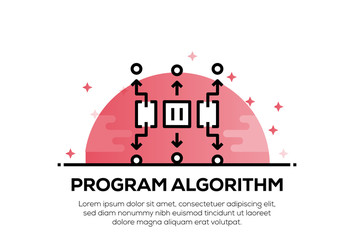 Obraz premium PROGRAM ALGORITHM ICON CONCEPT