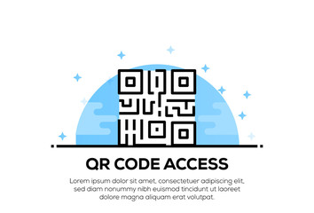 Obraz premium QR CODE ACCESS ICON CONCEPT