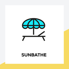 SUNBATHE LINE ICON SET