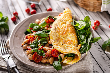 Bio healthy egg omelette