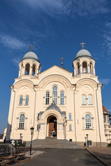 Fototapeta na wymiar Krestovozdvizhensky Cathedral in Verkhoturye