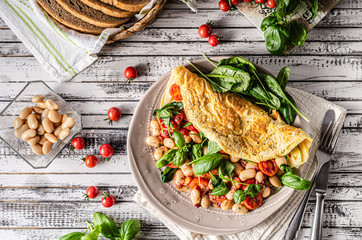Bio healthy egg omelette