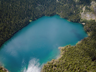 Aerial photo of the Black Lake in National park Durmitor
