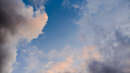 Colorful sky and sunrise. Natural landscape