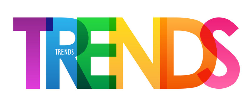 TRENDS colorful vector typography banner