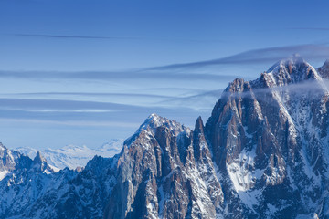 View from Aiguille du Midi, France