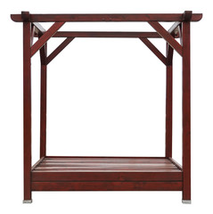 Wooden canopy isolated on white background © Uros Petrovic