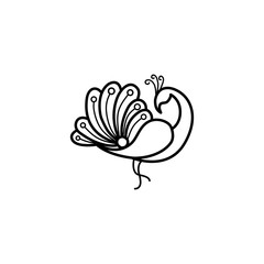 Vector illustration of peacock