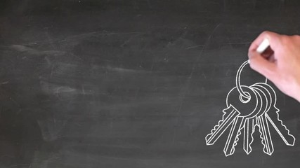 maison vendue tableau noir