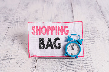 Text sign showing Shopping Bag. Business photo text Containers for carrying demonstratingal possessions or purchases