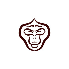 Monkey faces, logo and icon