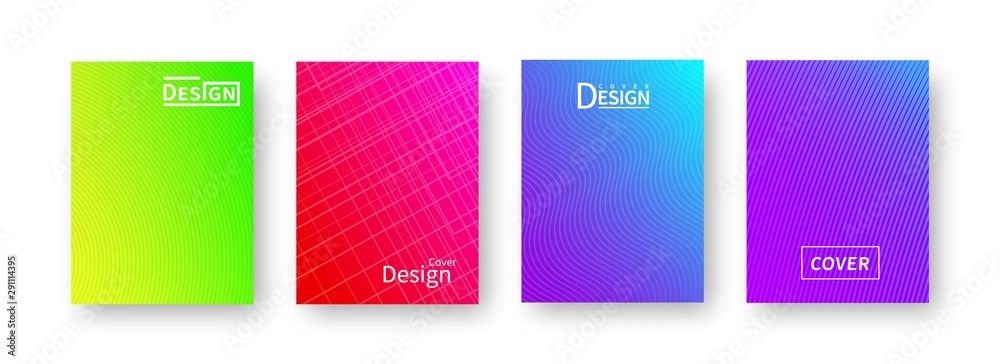 Poster trendy, abstract, gradient covers with with falling shadow. ready covers design for use print. vecto