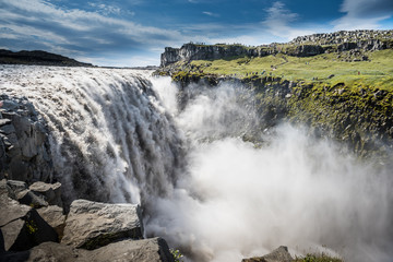 Dettifoss Waterfall in Iceland in summer