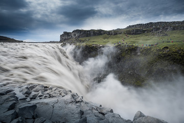 Dettifoss Waterfall in Iceland in summer