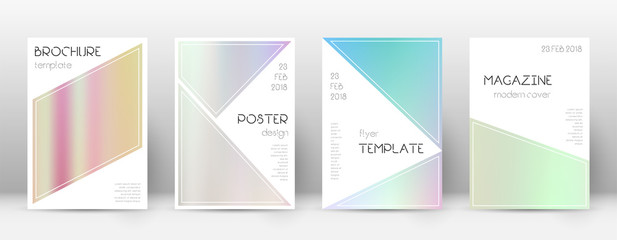 Flyer layout. Triangle artistic template for Broch