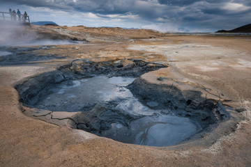 Hverir geothermal area in Myvatn Iceland