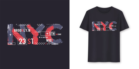 New York City urban graphic t-shirt vector design, typography