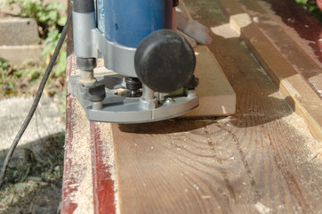 old master carpenter doing work