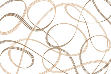 Hand drawing. Beautiful abstract brown line on white background. Art pattern. Curve and smooth. Can be use for wallpaper, print, wrapping, web or decorate any card.