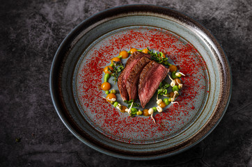 Beef steak food styling