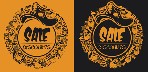 Vector halloween flyer template