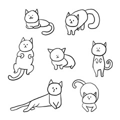 set of funny cats