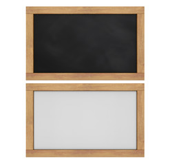 Blackboard and white board