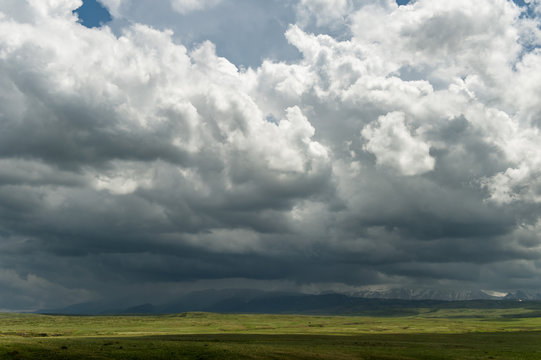 Storm On Plateau In Dzungarian Alatau