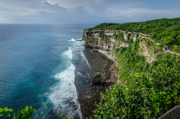 View Of The Cliff And Balinese Sea on the way to Uluwatu Temple