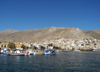 Fototapeta na wymiar Hafen von Kalymnos