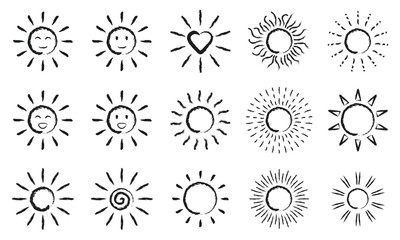 太陽　手書き　アイコン