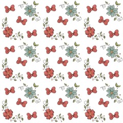 Seamless pattern for natural and St. Valentine's Day