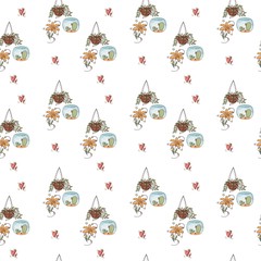 Seamless pattern for natural and St. Valentine's Day