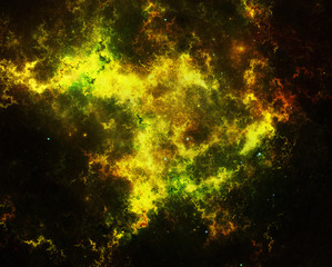 Illustration of a space scene on a dark background.