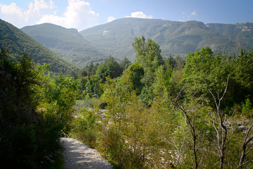 vista dal sentiero 208 fosso dell'eremo a Piobbico
