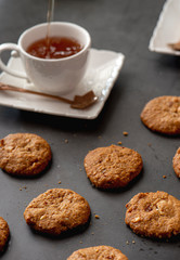 cup of coffee and cookies