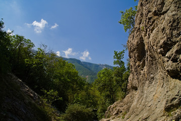 vista dal sentiero 208 fosso dell'eremo a Piobbico