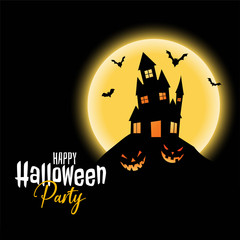 happy halloween party scary haunted house background