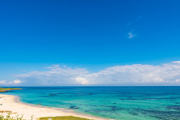 Obraz premium 夏の角島大浜海水浴場（山口県）