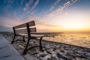 Sonnenuntergang an der Nordesseküste