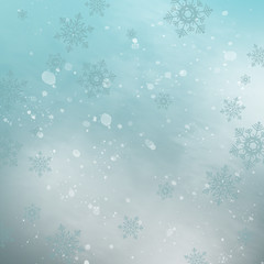 Winter background with snowflakes