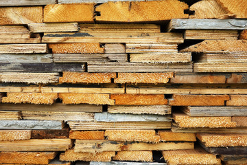 A pile of cut firewood